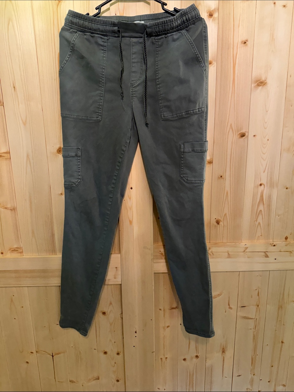 Maurices Olive Drawstring Cargo Skinny Joggers
